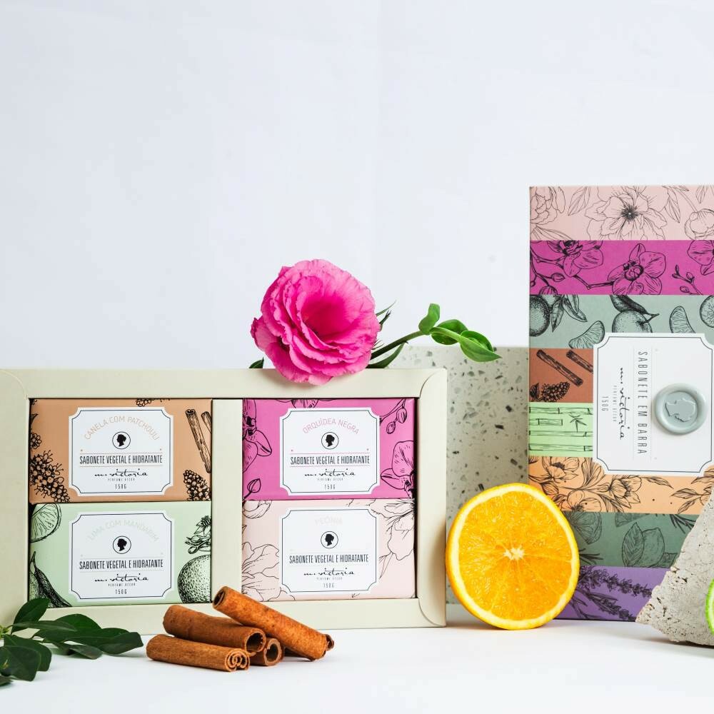 Caixa com 4 sabonetes 150g