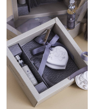 Gesso perfumado p duo coração lavanda/rosa