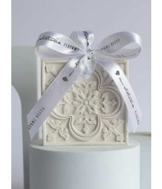 Gesso perfumado floral 7,5x7,5cm - PEÔNIA