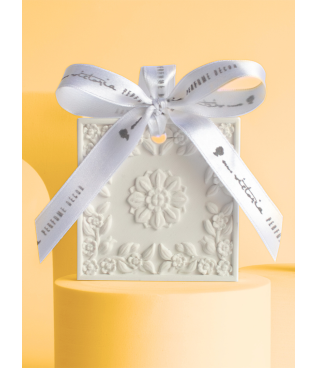 Gesso perfumado floral 7,5x7,5cm - CHÁ BRANCO