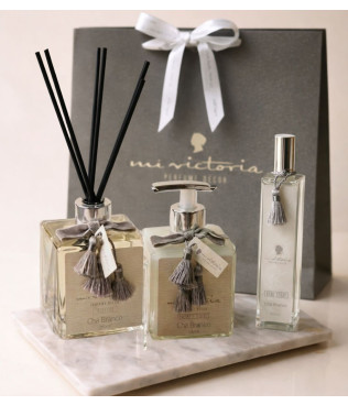 Marmore Kit Difusor e Sabonete Líquido Linha Cubo 350ml e Home Spray 100ml