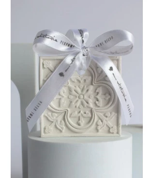 Gesso perfumado floral 7,5x7,5cm - PEÔNIA